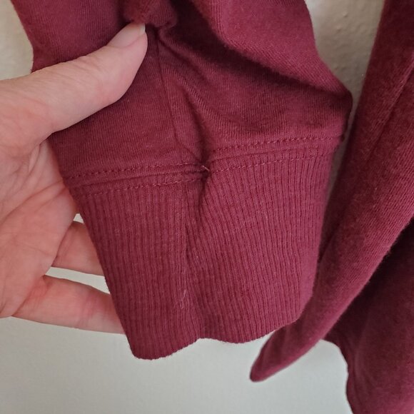 Torrid classic fit maroon long sleeve hooded tee - Picture 7 of 15